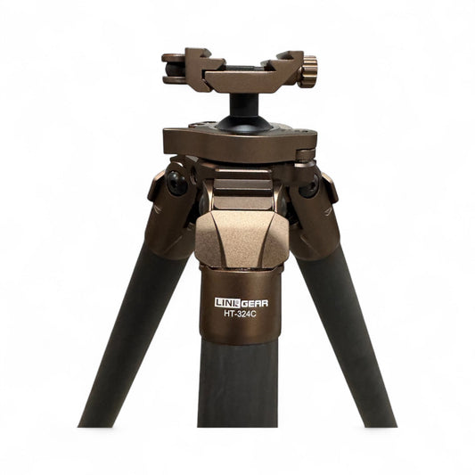 Linkogear Carbon Fiber Tripod – Picatinny/Arca, 64" Max, 66lb Capacity - Brown